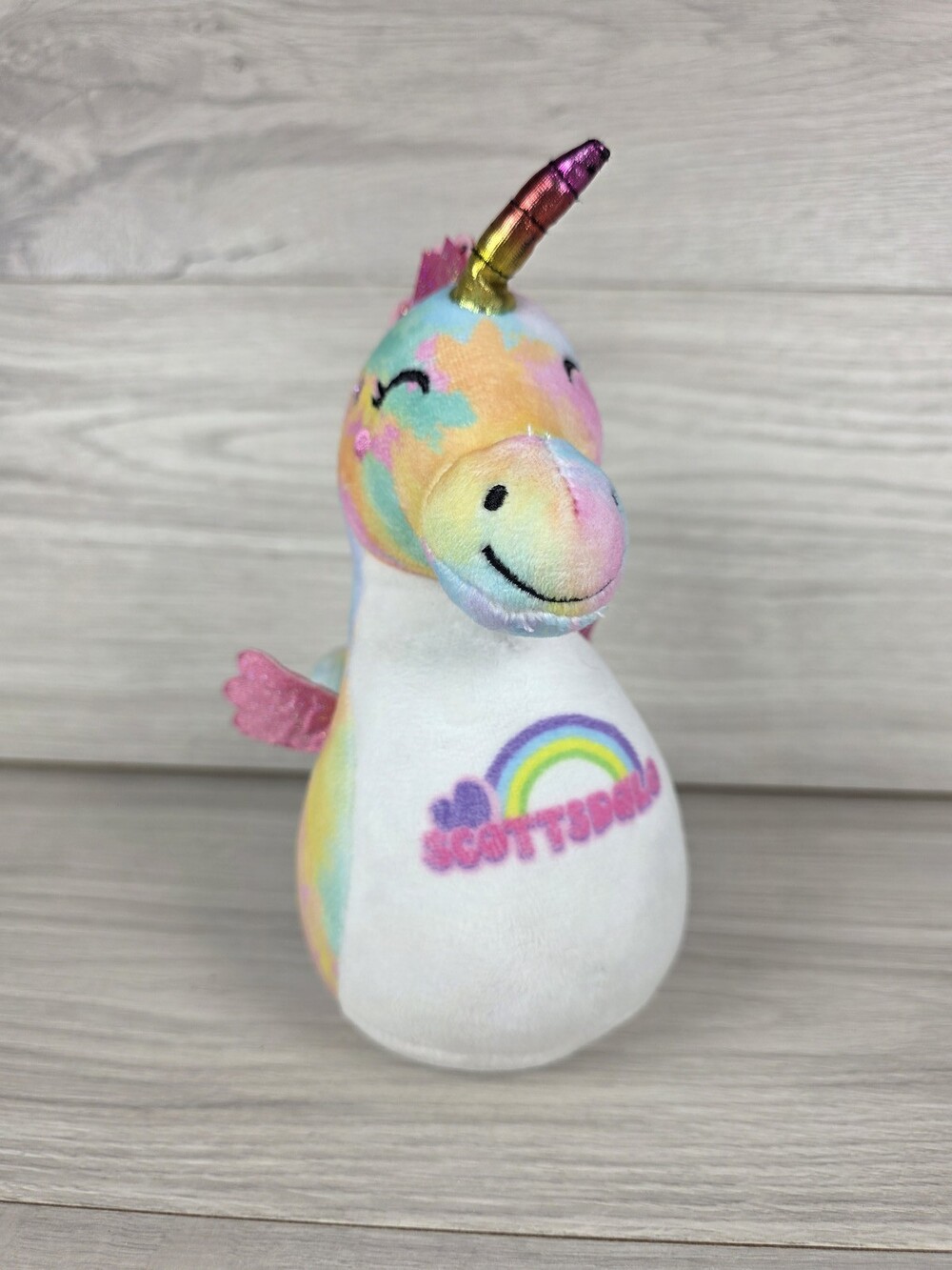Plushology Pastel Unicorn Seahorse Plush w Metallic Accents SU37
